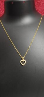 Love Heart Pendant Necklace with Arrow – Romantic & Elegant Jewelry for Women