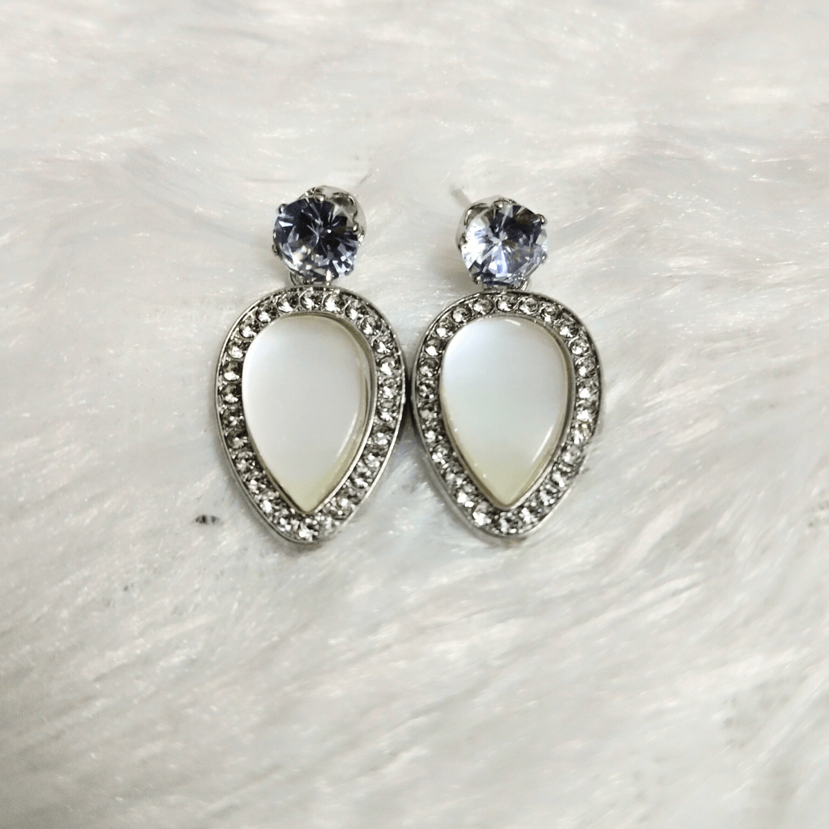 Oval-2.png Pearl & Crystal Stud Earrings (Oval) - Image 1