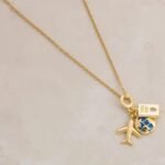 Travel-Themed Stainless Steel Pendant Necklace