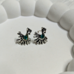 Peacock Style Design Stud Earrings